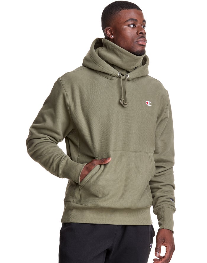 Champion Mens Hoodie NZ - Defender Series Reverse Weave® With Two Detachable Scarferchief™ Masks Oli